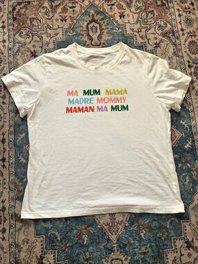INK+ALLOY Kiki Tee Mama In Natural Graphic Tee White